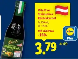 Lidl Vita D'or Steirisches Kürbiskernöl Angebot