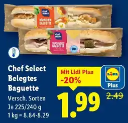 Lidl Chef Select Belegtes Baguette Angebot