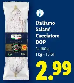 Lidl Italiamo Salami Cacciatore DOP Angebot