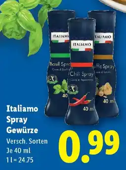 Lidl Italiamo Spray Gewürze Angebot