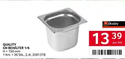 Transgourmet Quality gn behälter 1/6 Angebot