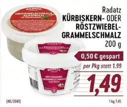Radatz Kürbiskern- oder röstzwiebel- grammelschmalz Angebot