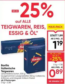 Maximarkt Barilla Italienische Teigwaren Angebot
