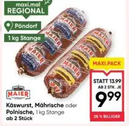 Maximarkt Käswurst, Mährische oder Polnische Angebot