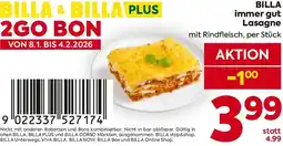 Billa BILLA immer gut Lasagne Angebot