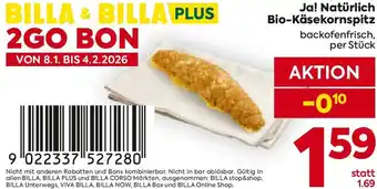 Billa Ja! Natürlich Bio-Käsekornspitz Angebot