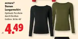Lidl Damen Langarmshirt Angebot
