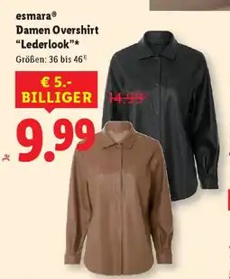 Lidl Damen Overshirt Lederlook Angebot