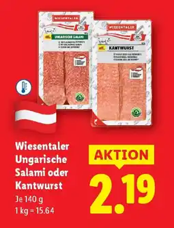 Lidl Ungarische Salami oder Kantwurst Angebot