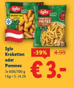 Lidl Kroketten oder Pommes Angebot