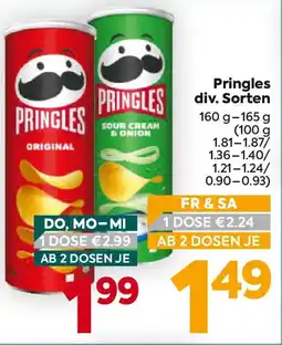 Billa Pringles Chips Sour Cream & Onion Angebot