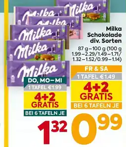 Billa Milka Schokolade Angebot