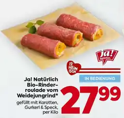Billa Ja! Natürlich Bio-Rinder- roulade vom Weidejungrind Angebot