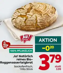 Billa ja!natürlich Reines Bio Roggensauerteigbrot Angebot