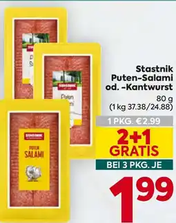 Billa Stastnik Puten-Salami Angebot