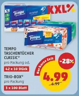 PENNY TEMPO TASCHENTÜCHER CLASSIC Angebot