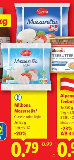 Lidl Mozzarella Angebot