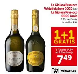 Interspar La Gioiosa Prosecco Valdobbiadene DOCG oder Angebot