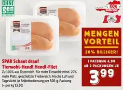 Interspar SPAR Schaut drauf Tierwohl-Hendl Hendl-Filet Angebot