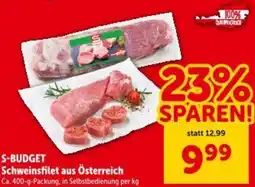 Interspar S-BUDGET Schweinsfilet Angebot