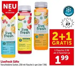 Interspar LiveFresh Säfte Angebot