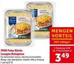 Interspar SPAR Feine Küche Lasagne Bolognese Angebot