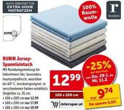 Interspar RUBIN Jersey- Spannleintuch Angebot