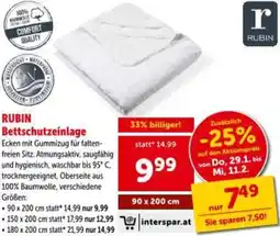 Interspar RUBIN Bettschutzeinlage Angebot