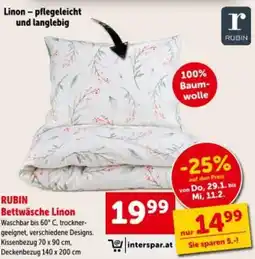 Interspar RUBIN Bettwäsche Linon Angebot