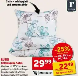 Interspar RUBIN Bettwäsche Satin Angebot