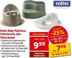 Interspar Rotho Baby-Töpfchen, Toilettensitz oder Trittschemel Angebot