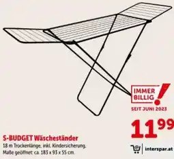 Interspar S-BUDGET Wäscheständer Angebot