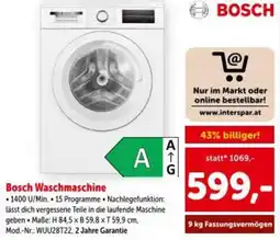 Interspar Bosch Waschmaschine Angebot