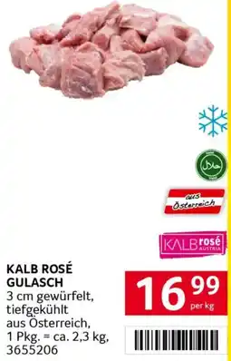 Transgourmet Kalb rosé gulasch Angebot