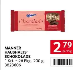 Transgourmet Manner haushalts- schokolade Angebot