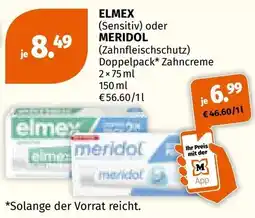 Müller Elmex (sensitiv) oder meridol Angebot