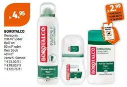 Müller Borotalco deospray oder Roll oder Deo Stick Angebot