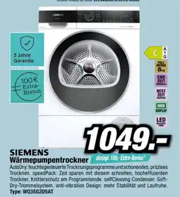 Red Zac Siemens wärmepumpentrockner Angebot