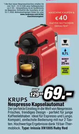 Red Zac Nespresso Kapselautomat Angebot