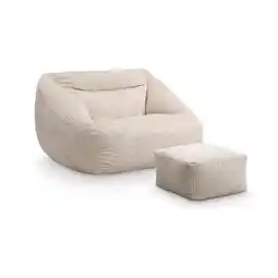 Hofer Sitzsack COZY inkl. Hocker - beige HOFER Angebot