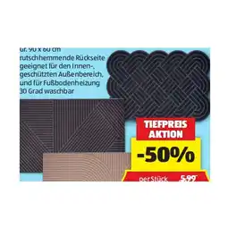 Hofer Fussmatte Struktur Gr. 90 x 60 cm HOFER Angebot