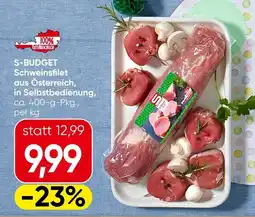 Spar S-BUDGET Schweinsfilet aus Österreich, in Selbstbedienung Angebot