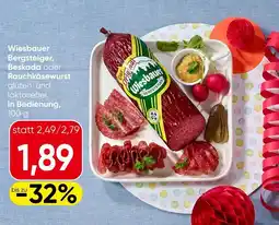 Spar Wiesbauer Bergsteiger Beskada oder Rauchkäsewurst Angebot
