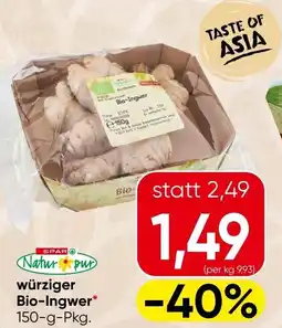 Spar Würziger bio-ingwer Angebot
