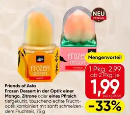 Spar Friends of Asia Frozen Dessert in der Optik einer Mango, Zitrone oder eines Pfirsich Angebot