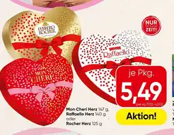 Spar Mon Cheri Herz, Raffaello Herz oder Rocher Herz Angebot