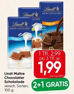 Spar Lindt Maître Chocolatier Schokolade Angebot