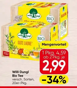 Spar Willi dungl bio tee Angebot