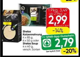 Spar Sheba Katzennahrung oder Sheba Soup Angebot