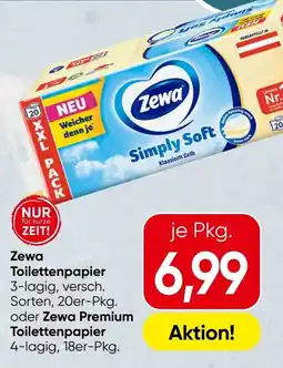 Spar Zewa Toilettenpapier oder Zewa Premium Toilettenpapier Angebot